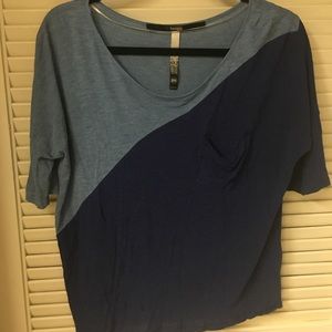 Blue Contrast Top